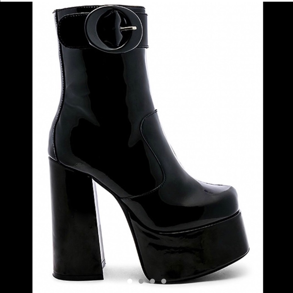 Jeffrey Campbell widow patent leather boots